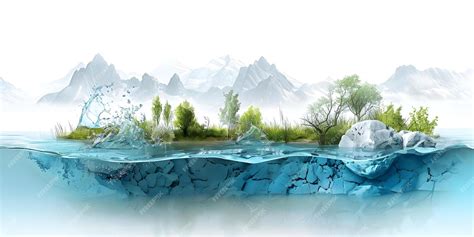 premium photo visualizing  water cycle  diagram illustrating