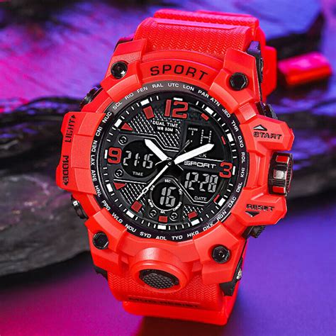 Smael Mens Waterproof Watch Sport Military Analog Quartz Digital Wrist