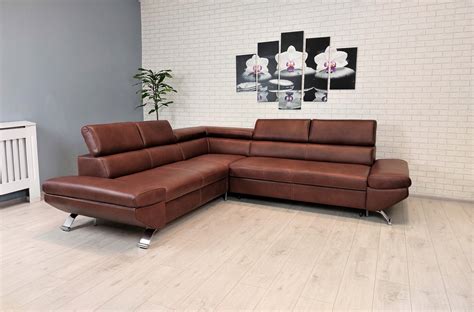 Piękny nowoczesny narożnik skórzany sofa ze skóry naturalnej 245x278 i