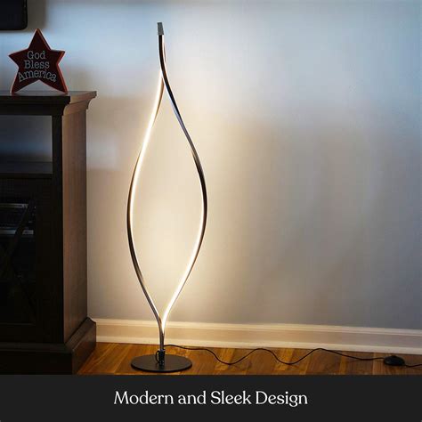 Brightech Twist Modern Led Spiral Floor Lamp For Living Room Bright