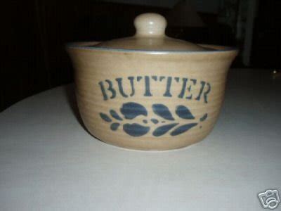 Vintage Pfaltzgraff Folk Art Butter Tub Lid Nice