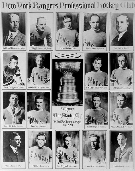 New York Rangers - Stanley Cup Champions 1928 | HockeyGods