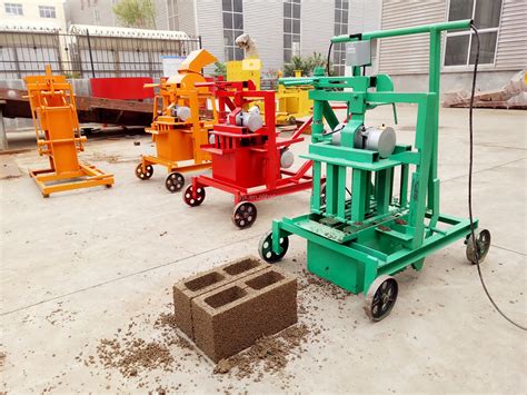 Small Manual Factory Qmj2 45 Mobile Block Making Machine Solid Brick