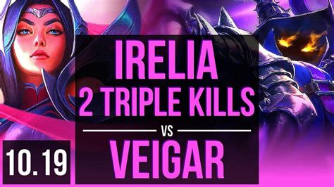 IRELIA Vs VEIGAR MID 2 Triple Kills 3 Early Solo Kills Legendary