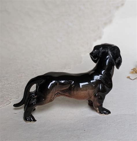 Dachshund Figurine Ceramic. Antique Porcelain Dog Figurine. - Etsy