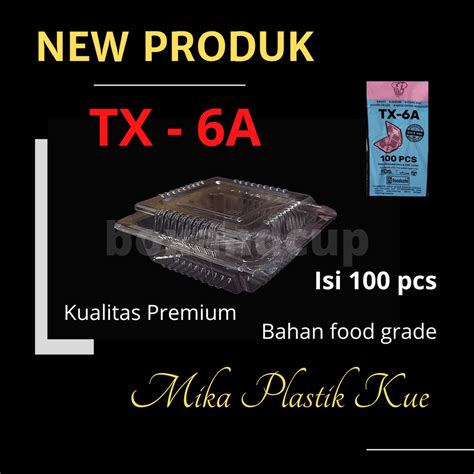 Jual Mika Plastik Bening Tx A Untuk Cake Kue Basah Makanan