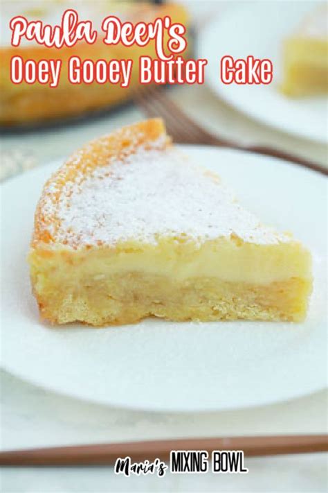 Paula Deen S Ooey Gooey Butter Cake Is A Type Of Buttery Pound Cake