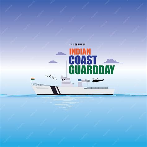 Premium Vector Indian Coast Guard Day Is Observed On 1 February Every