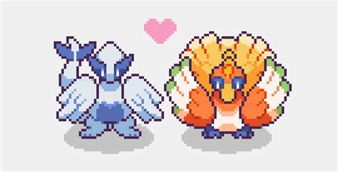 Lugia Ho Oh Pixel Art Pokemon Lugia Pixel Art Pokemon