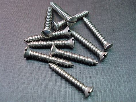 10 Pcs 8 X 1 With 6 Slotted Oval Head Stainless Steel Trim Screws