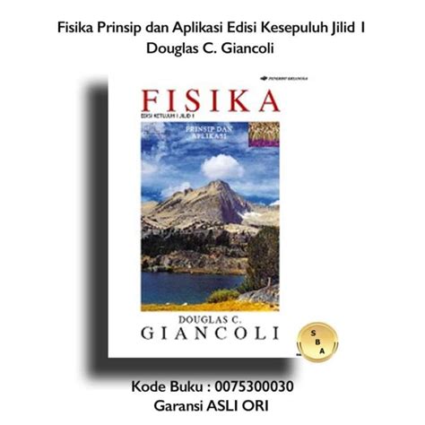 Jual Buku Fisika Prinsip Dan Aplikasi Jilid Edisi Dougls C Giancoli