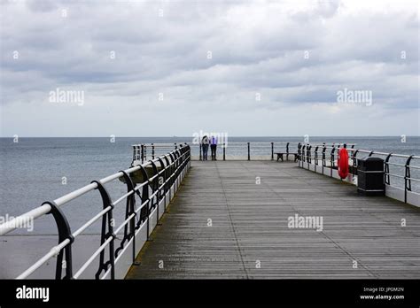 Saltburn People Looking Out Over Sea To Hi Res Stock Photography And