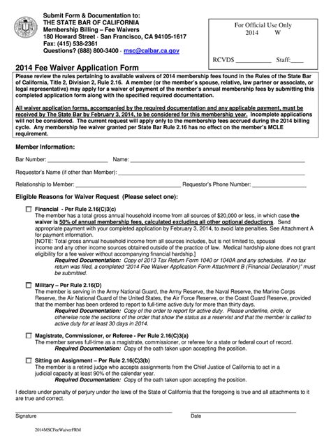 Fillable Online Calbar Ca Submit Form Documentation To The State Bar