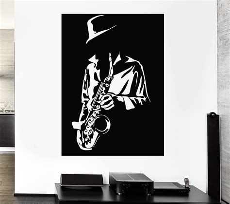 Wall Stickers Vinyl Decal Jazz Blues Music Saxophone Music