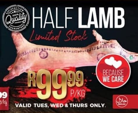 Half Lamb P Kg Offer At Take N Pay