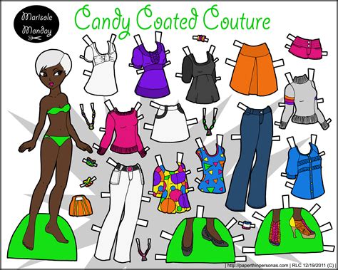 Candy Coated Couture Printable Paper Doll • Paper Thin Personas