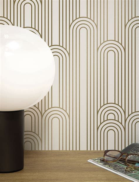 Golden Lines Wallpaper Off White Gold 2 Trake Sorum Design