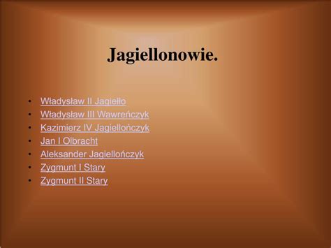 PPT DYNASTIA JAGIELLONÓW PowerPoint Presentation free download ID