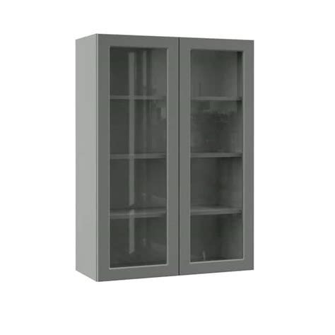 Hampton Bay Designer Series Melvern Storm Gray Shaker Assembled Wall