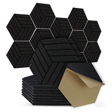 Pack Acoustic Panels Self Adhesive Hexagon Acoustic Panels