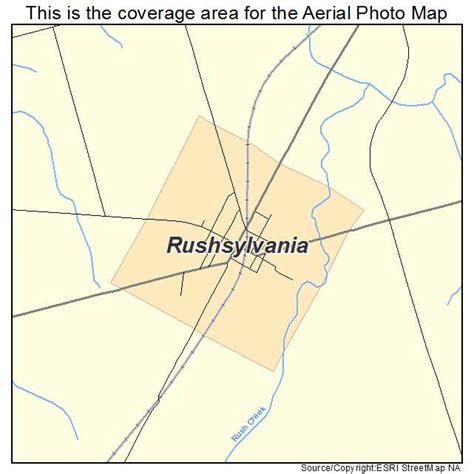 Aerial Photography Map of Rushsylvania, OH Ohio