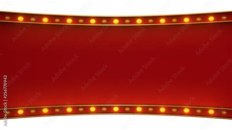 Red Marquee Light Board Sign Retro On White Background 3d Rendering