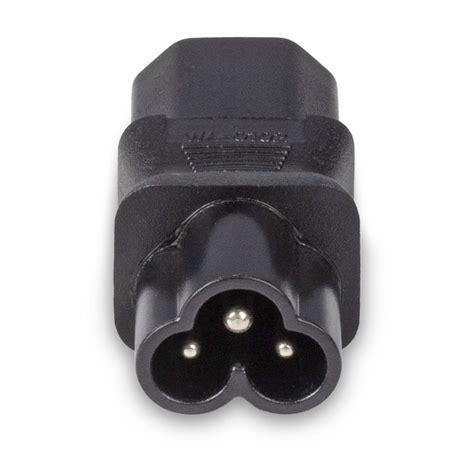 Iec C Cloverleaf Socket To Iec C Pin Plug Adapter From Lindy Uk