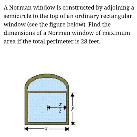 Answered A Norman Window Is Constructed By Bartleby