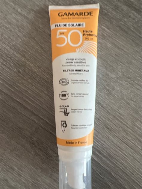 Gamarde Fluide solaire SPF 50 haute protection certifié bio 100 ml