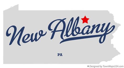 Map of New Albany, PA, Pennsylvania