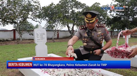 Hut Ke Bhayangkara Polres Kebumen Ziarah Ke Taman Makam Pahlawan