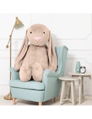 Lapin En Peluche Géant Jouet En Peluche 160 Cm Gris Clair Bani