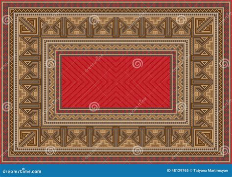 Luxurious Oriental Rug with Original Pattern Stock Vector - Illustration of beige, fashion: 48129765