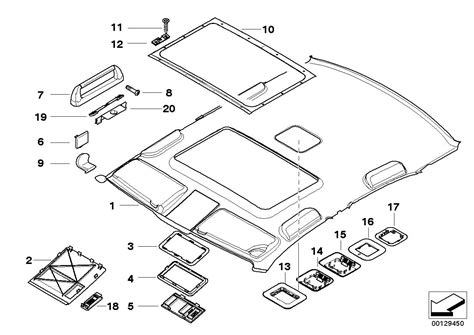 Bmw Molded Headlining F Slid Lift Roof Its Lllparts