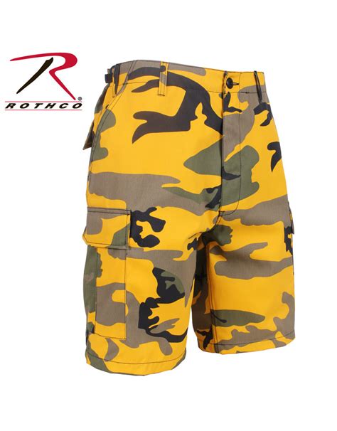 Army Military Style Bermuda Shorts Camouflage Yellow Rothco Army