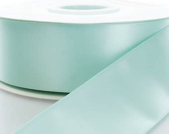 Light Blue Double Face Satin Ribbon Choose Width Length Etsy