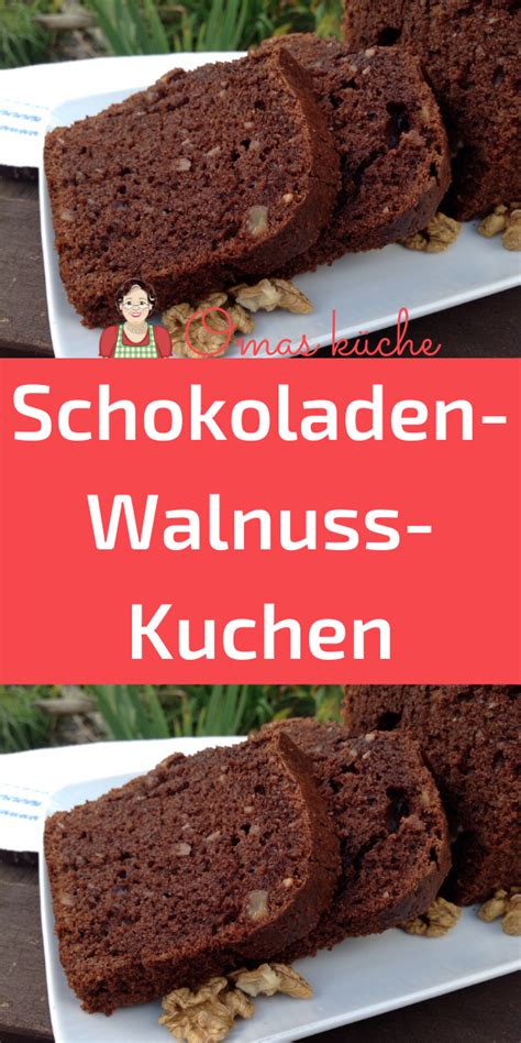 Schokoladen Walnuss Kuchen Walnusskuchen Kuchen Dessert Ideen