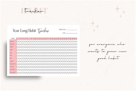 Habit Tracker Calendar By Old Continent Design | TheHungryJPEG