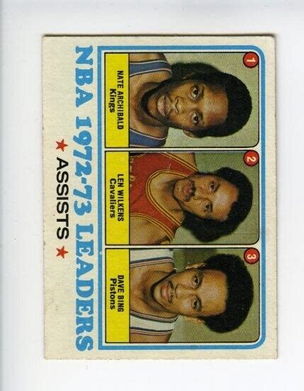 1973 74 Topps 158 Archibald Wilkens Bing NBA 1972 73 Assists Leaders