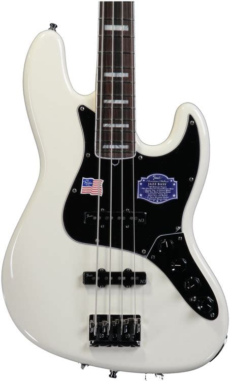 Fender American Deluxe Jazz Bass Olympic White Sweetwater