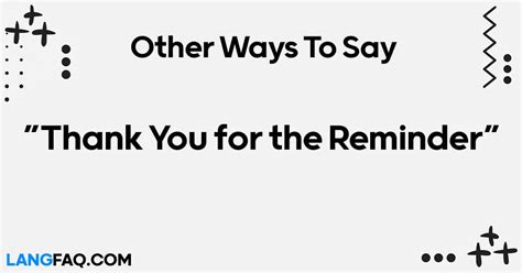 12 Other Ways To Say Thank You For The Reminder