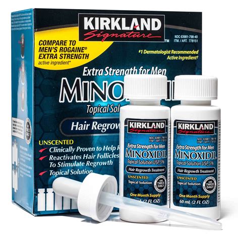 Kirkland Signature Minoxidil 5 Topical Solution Extra Strength Hair