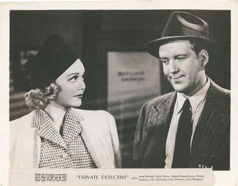 Private Detective | Dick Foran Jane Wyman, Maxie Rosenbloom, Gloria Dickson