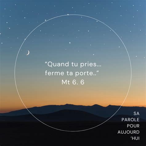 La prière dans la solitude Sa Parole pour Aujourd hui