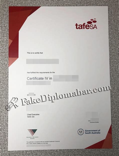 How To Get Fake TAFE SA Certificate IV Replacement In Australia