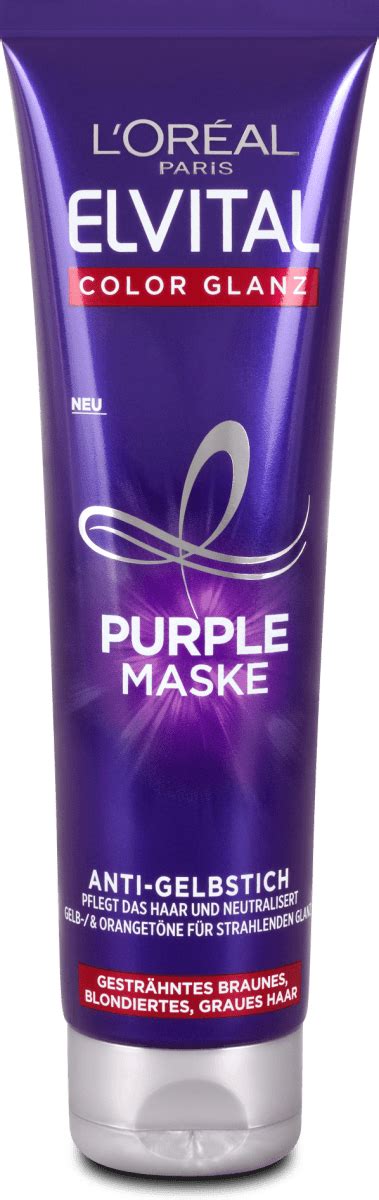 L Or Al Paris Elvital Color Glanz Purple Mask Haarmaske Anti Gelbstich