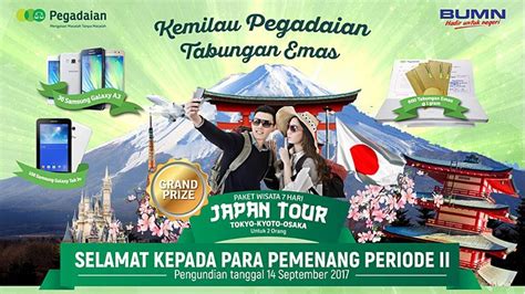 Apresiasi Penabung Emas Pegadaian Undi Hadiah Liburan Ke Jepang