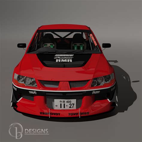 Tokyo Drift Mitsubishi Evo 3D-Modell $79 - .fbx .obj .max - Free3D