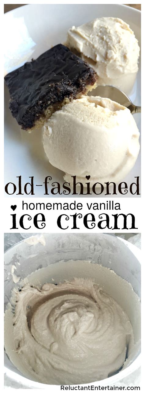 Old Fashioned Homemade Vanilla Ice Cream Reluctant Entertainer