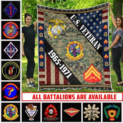 Customized Usmc Battalions H0278 Quilt In King Size Medalmerch